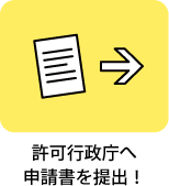 許可行政庁へ申請書を提出!